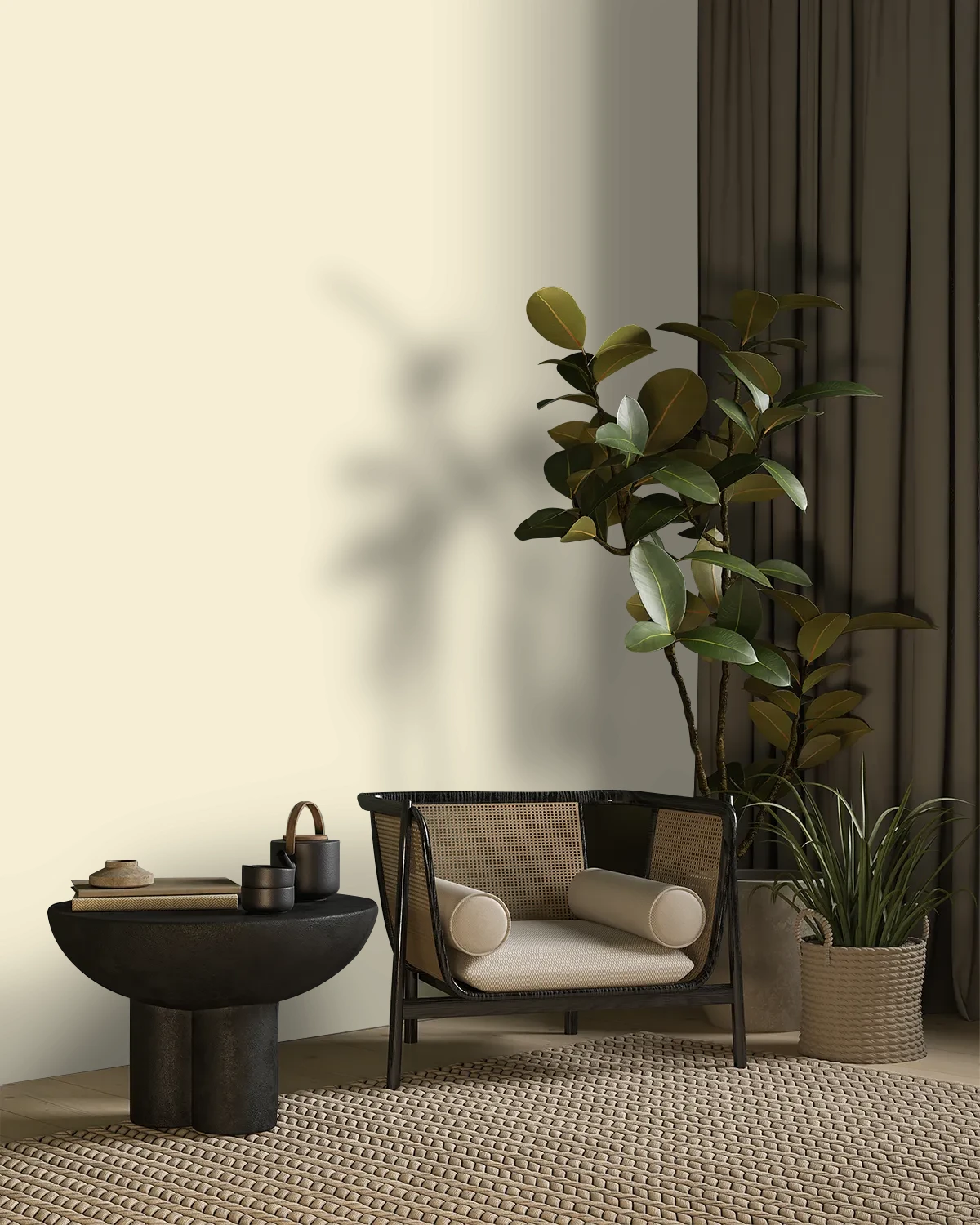Nippon Paint's SUPER MOON color on a beautifully decorated wall.