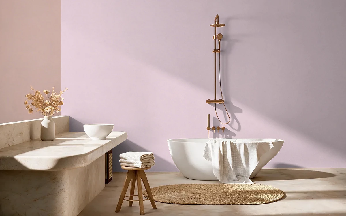 Nippon Paint's SURREPTITIOUS color on different wall surfaces.