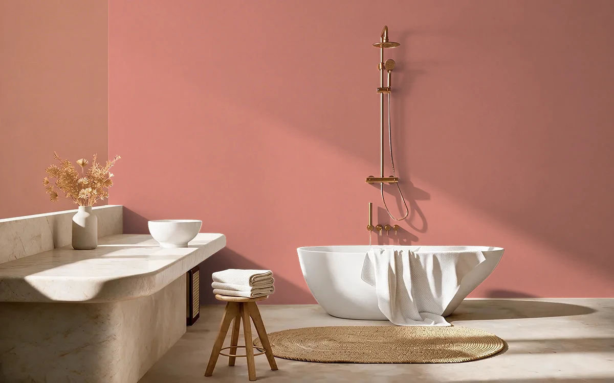 Nippon Paint's SWEET GRANITA color on different wall surfaces.