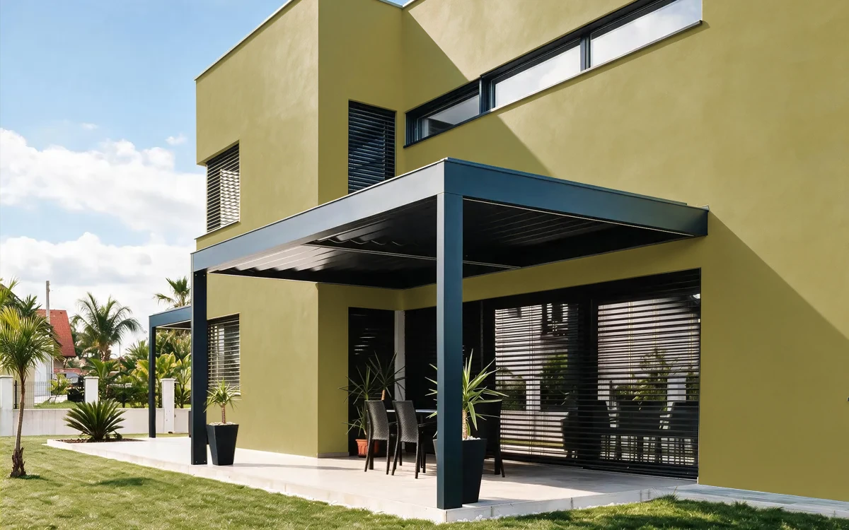 Nippon Paint's SWINGING PALMS color on different wall surfaces.