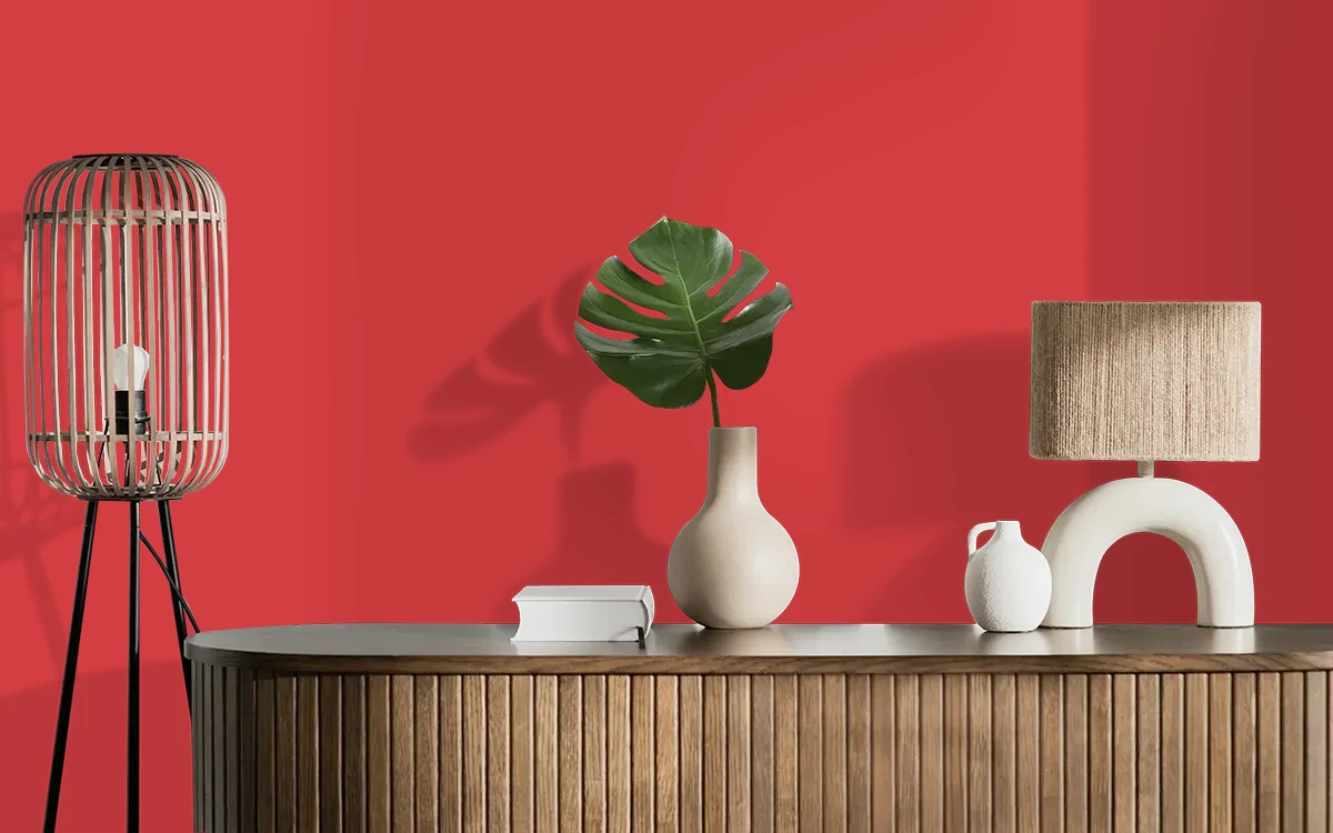 Nippon Paint's TALK OF THE TOWN color on different wall surfaces.