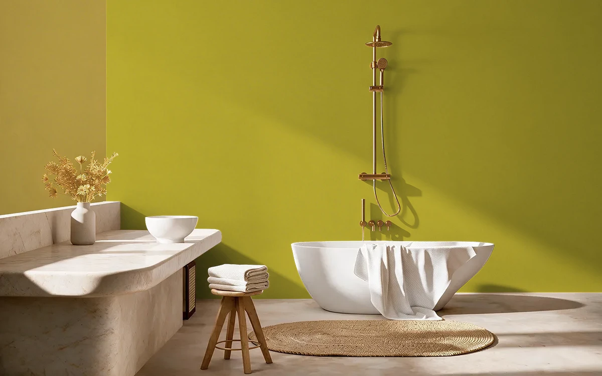 Nippon Paint's TATE color on different wall surfaces.