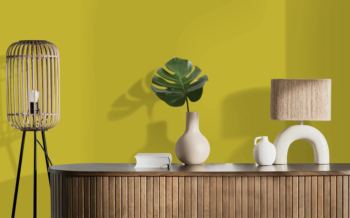 Nippon Paint's TATE color on different wall surfaces.