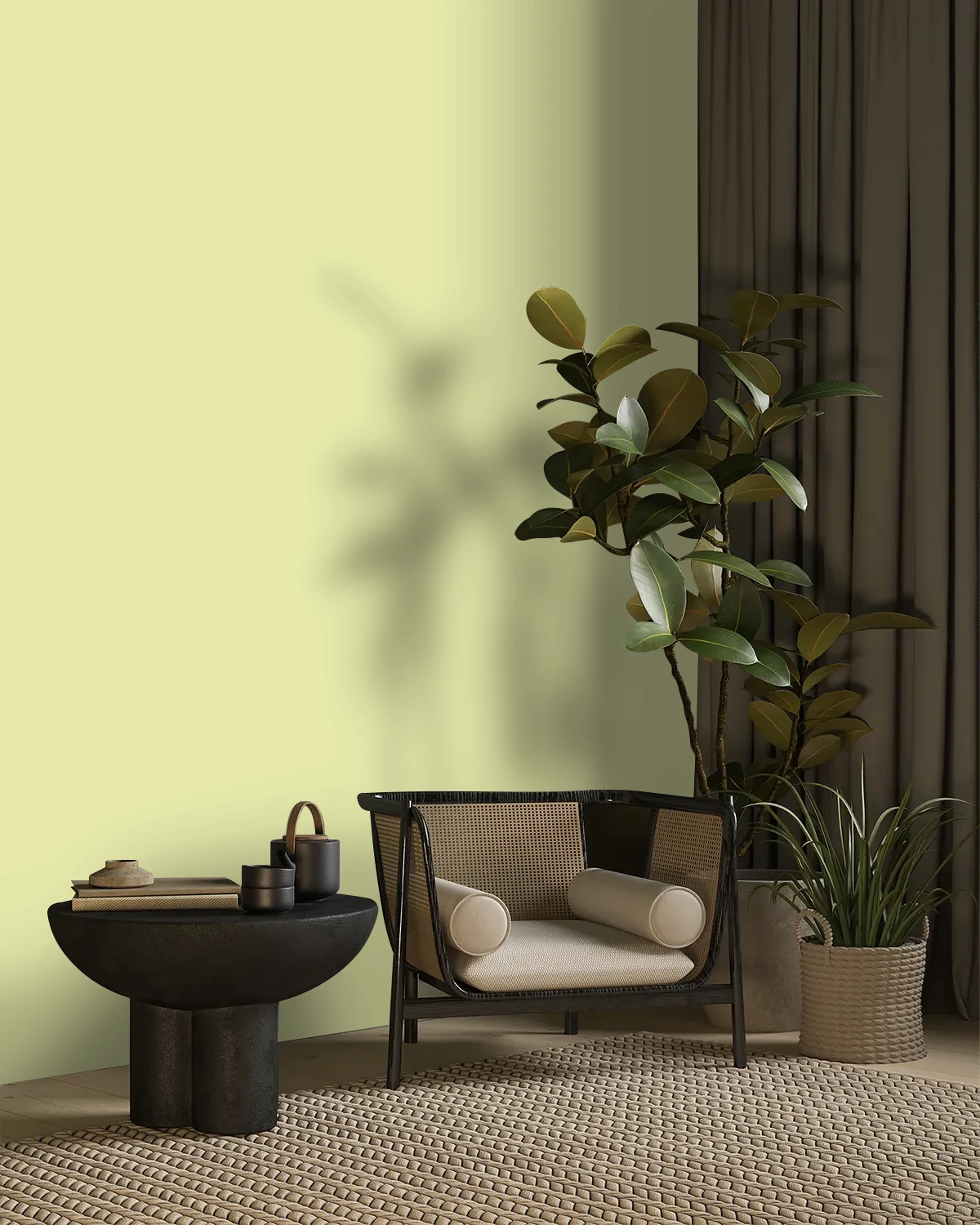 Nippon Paint's TEA PARLOUR color on a beautifully decorated wall.