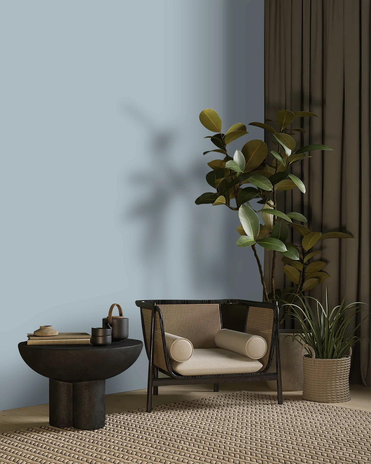 Nippon Paint's TEAL ZING color on a beautifully decorated wall.