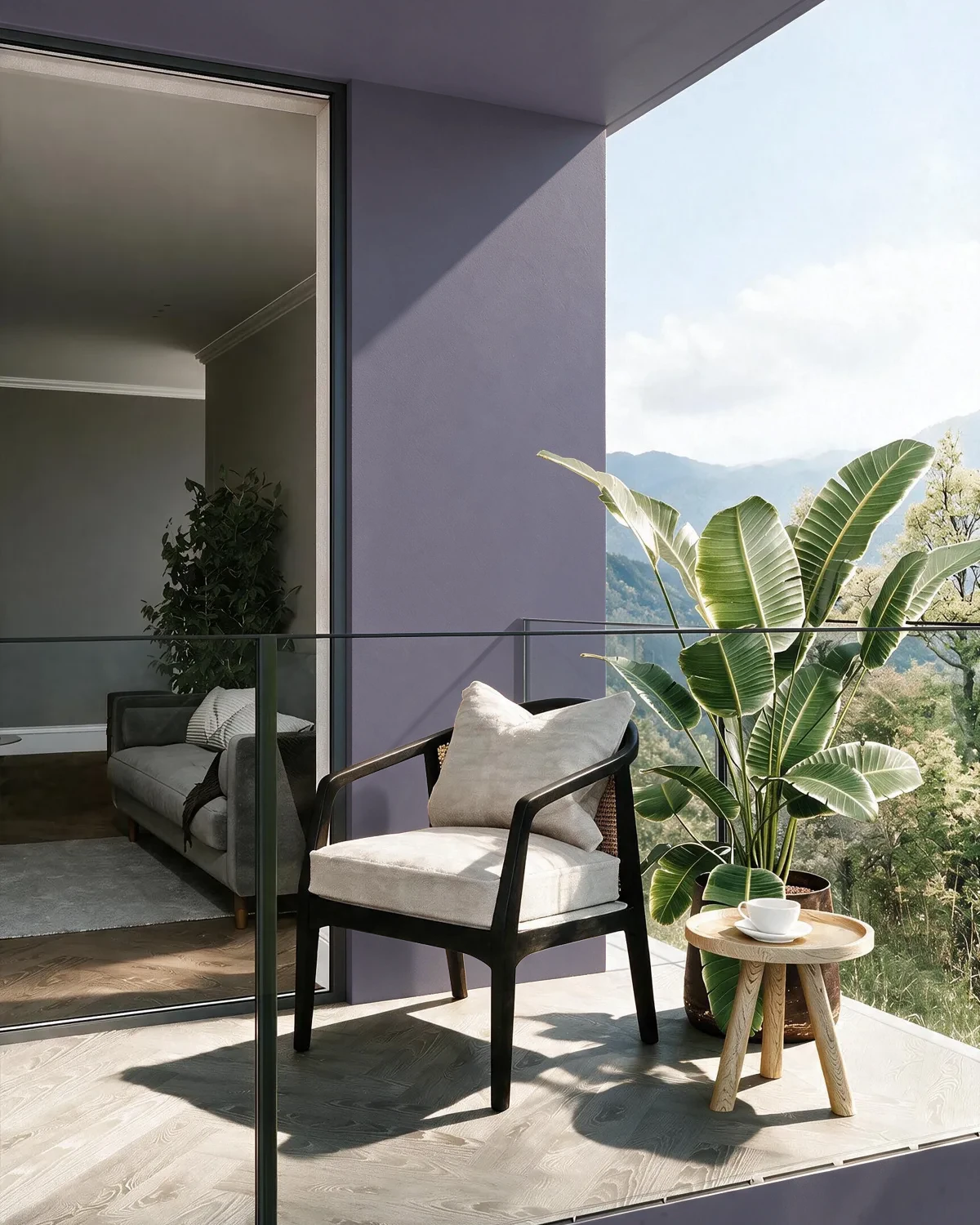Nippon Paint's THISTLE HUES color on a beautifully decorated wall.