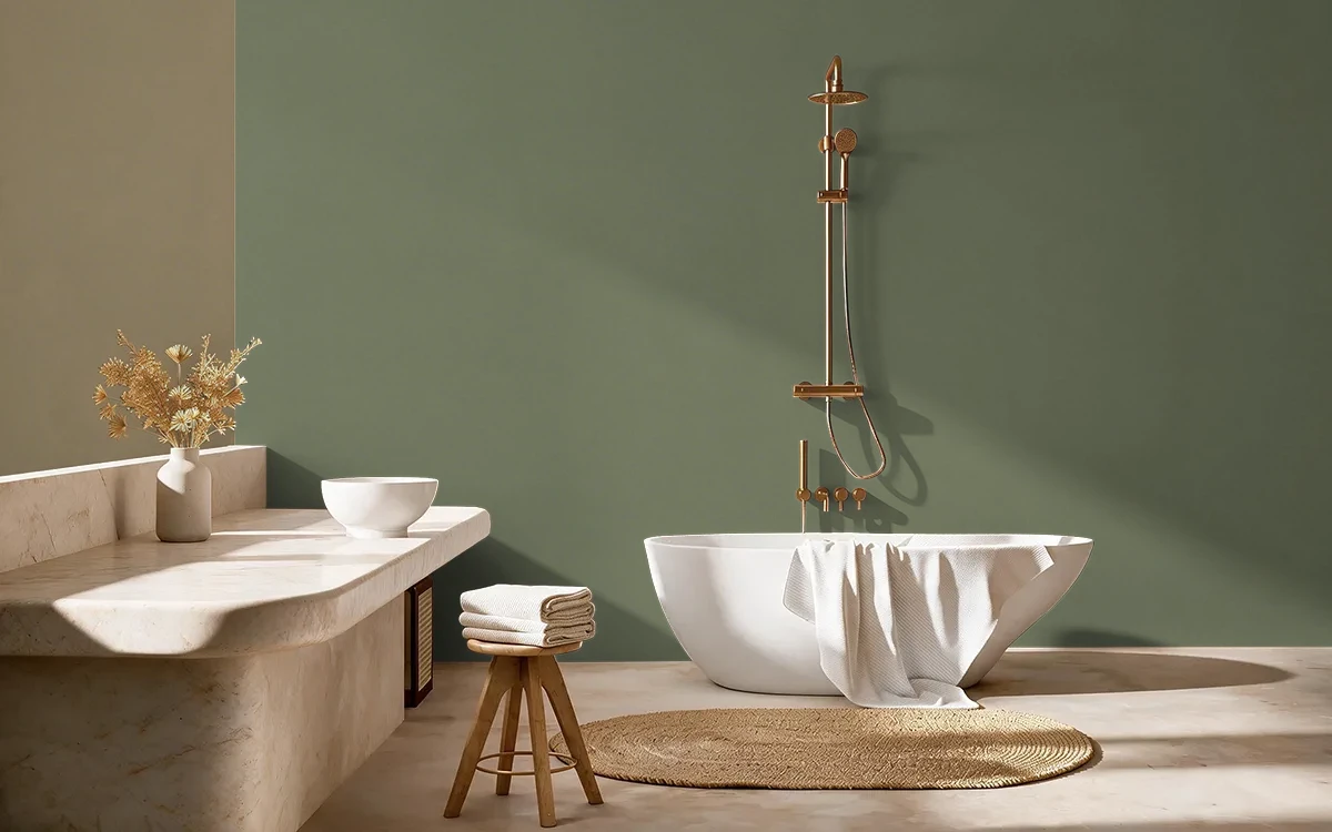 Nippon Paint's TORRENTS color on different wall surfaces.