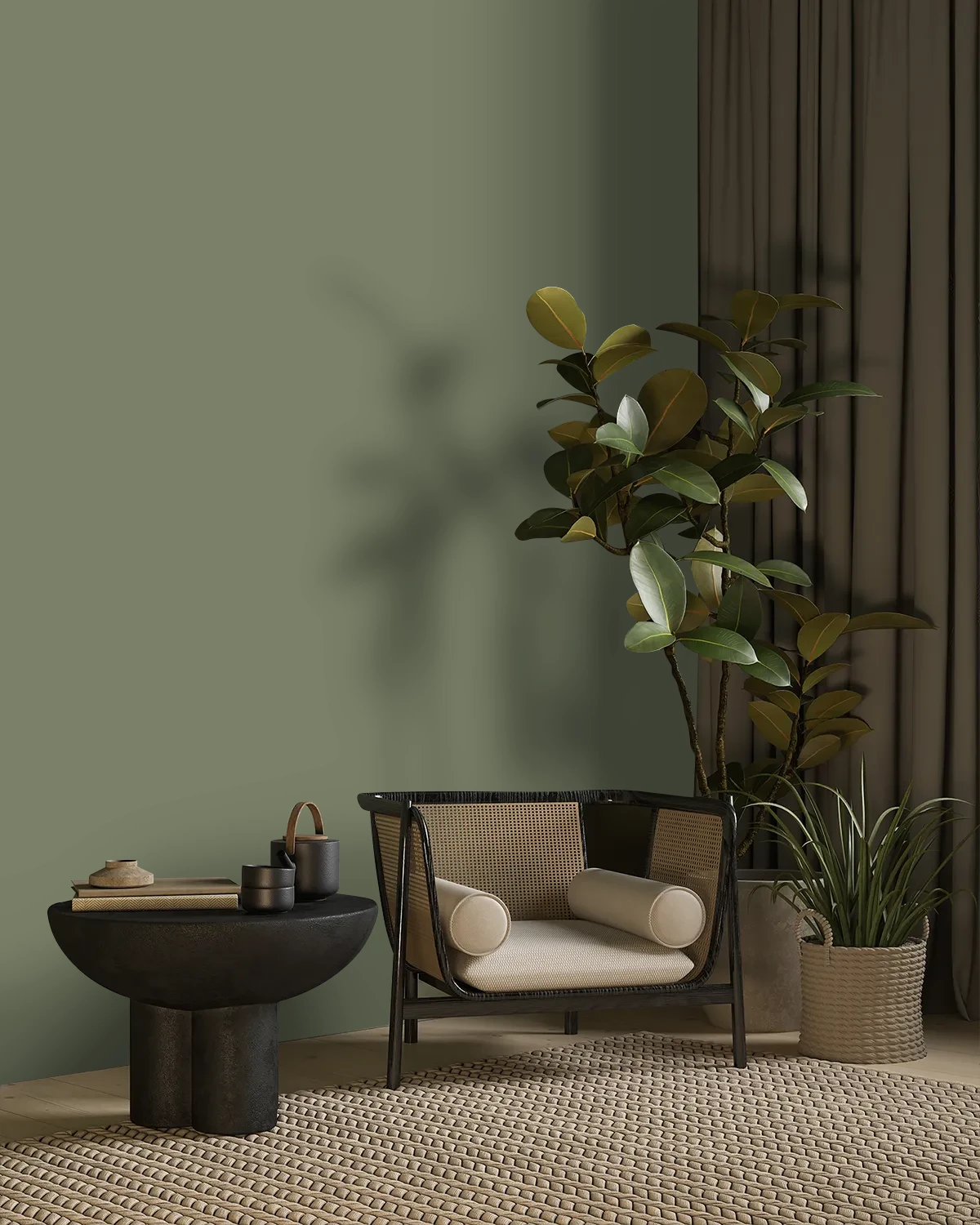 Nippon Paint's TORRENTS color on a beautifully decorated wall.