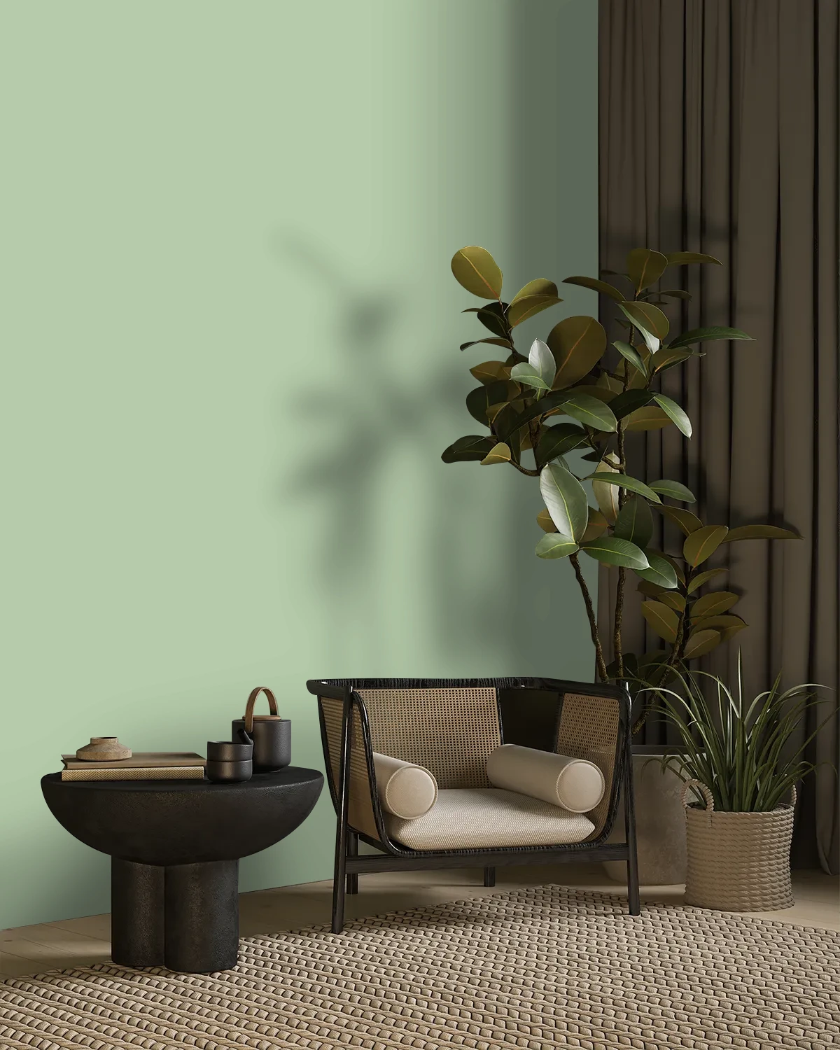 Nippon Paint's TREETOP WALK color on a beautifully decorated wall.