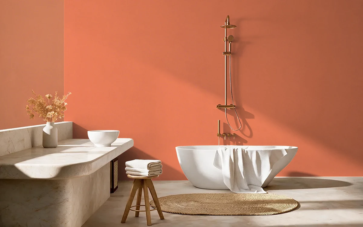 Nippon Paint's TRIBAL ART color on different wall surfaces.