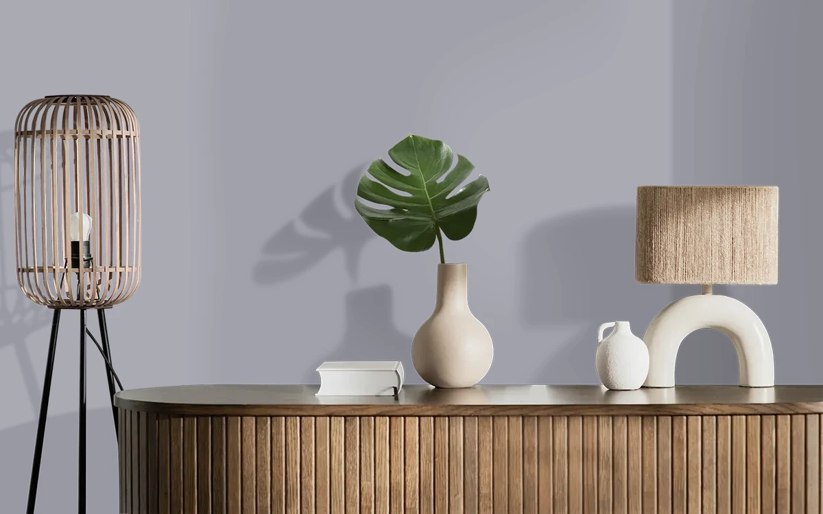 Nippon Paint's TRINKLETS color on different wall surfaces.