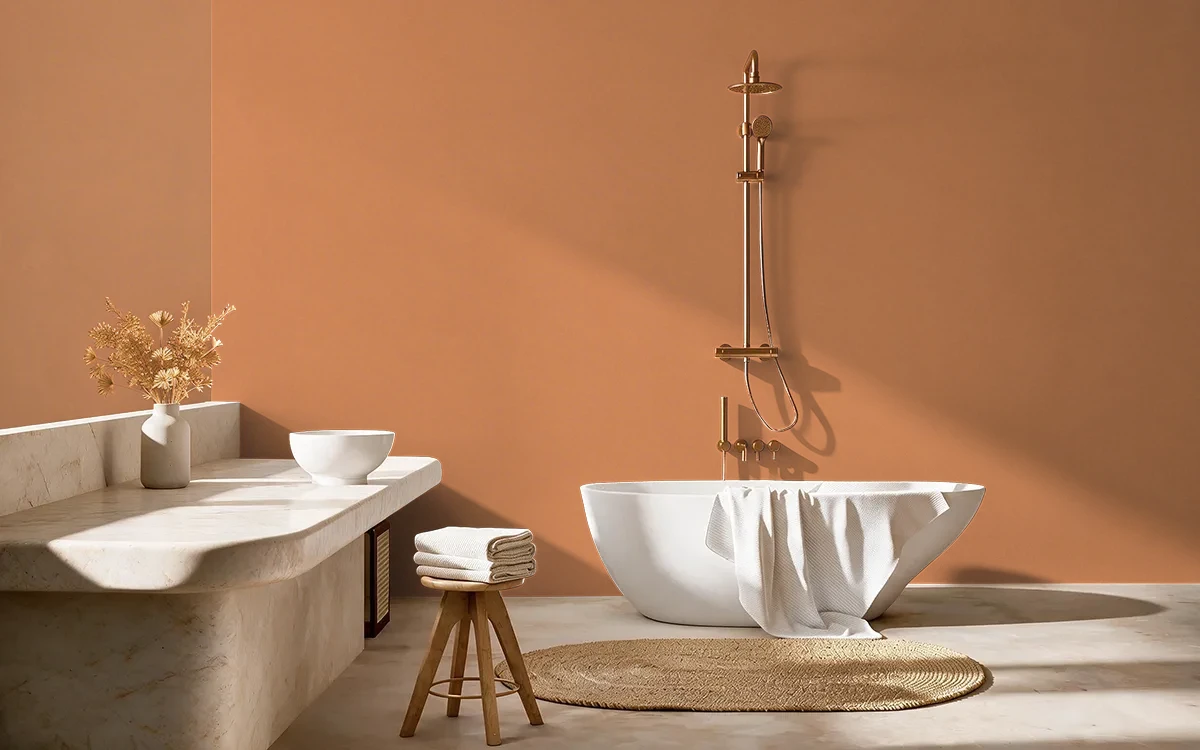 Nippon Paint's TRIPOLEE color on different wall surfaces.