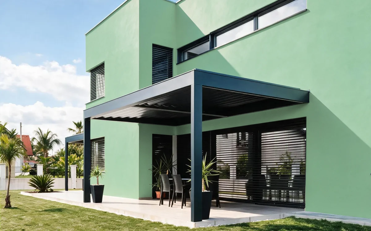 Nippon Paint's TROPICANA GREEN color on different wall surfaces.