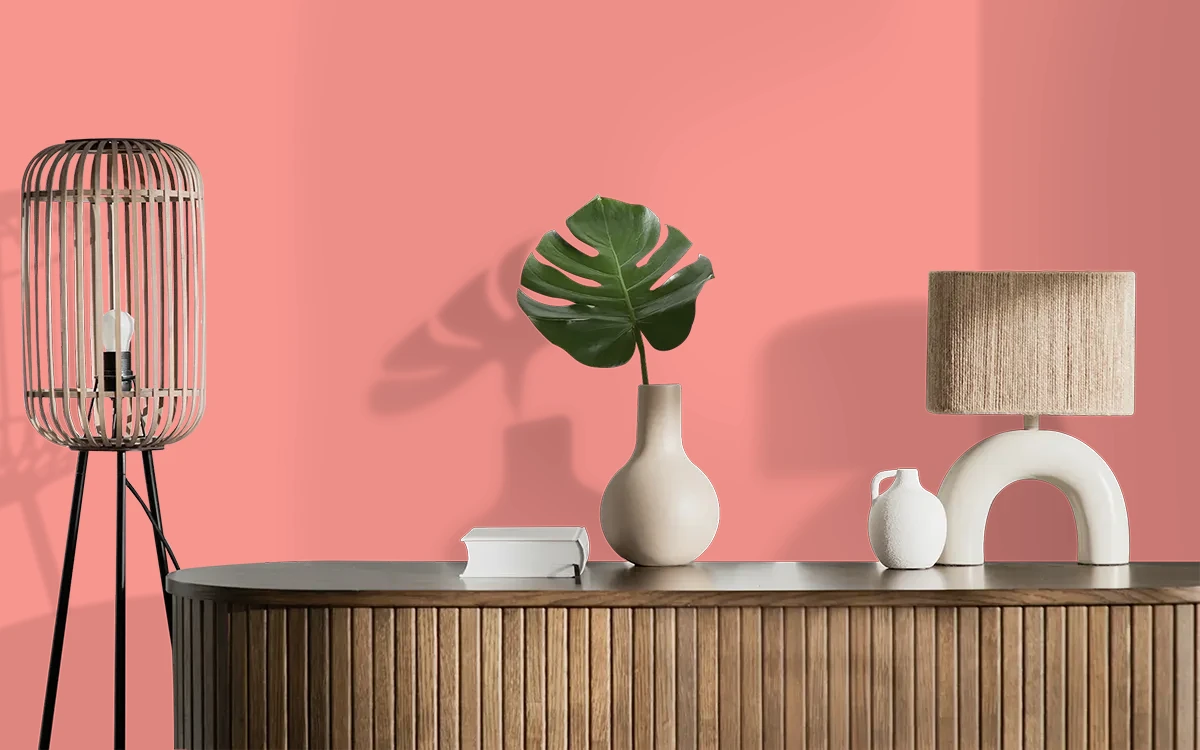 Nippon Paint's TRUTH ABOUT LOVE color on different wall surfaces.