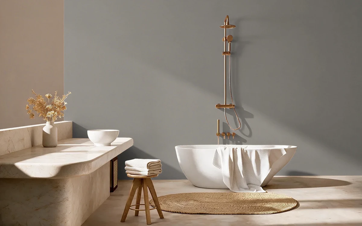 Nippon Paint's URBAN HOME color on different wall surfaces.