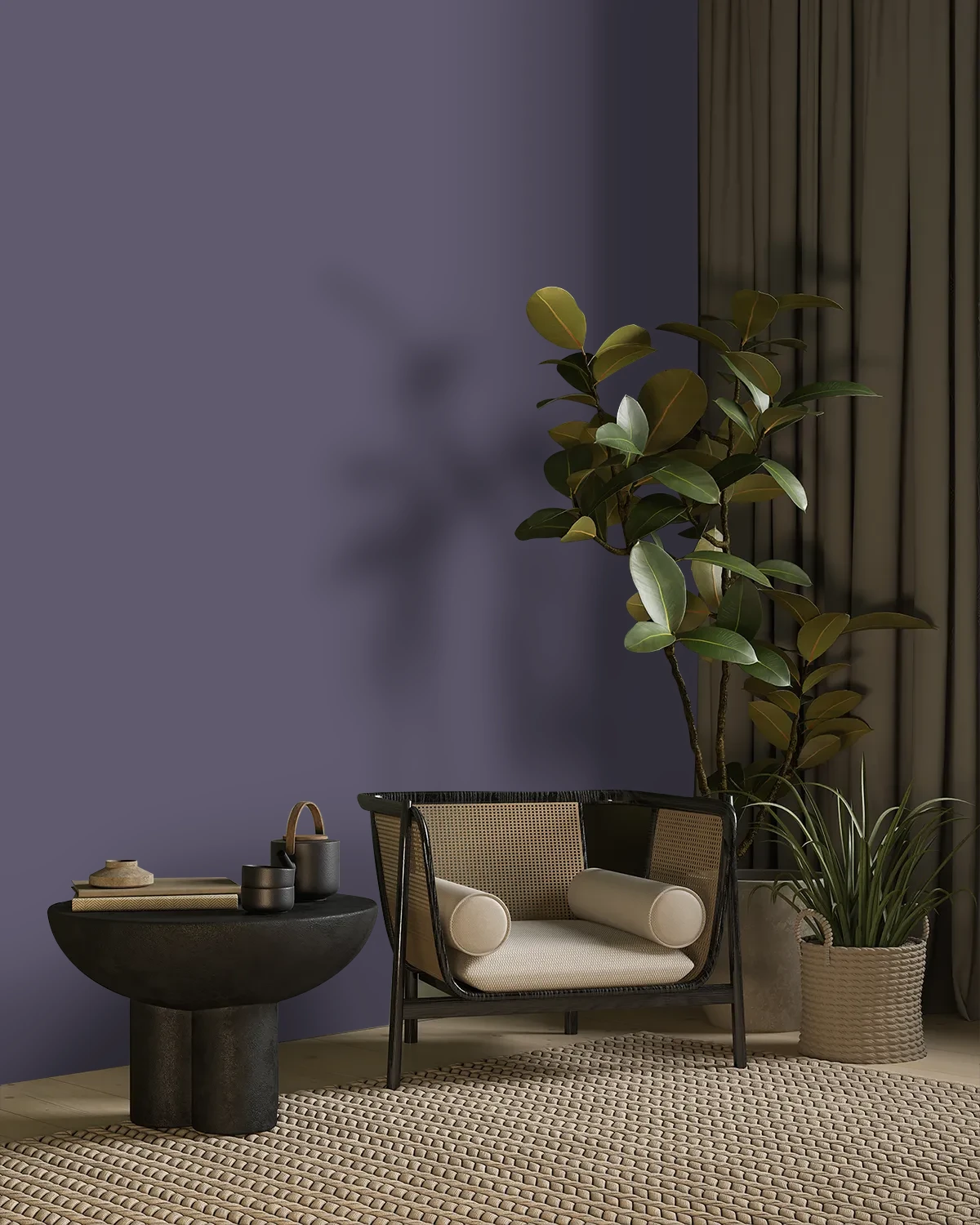 Nippon Paint's VELVET CARPET color on a beautifully decorated wall.
