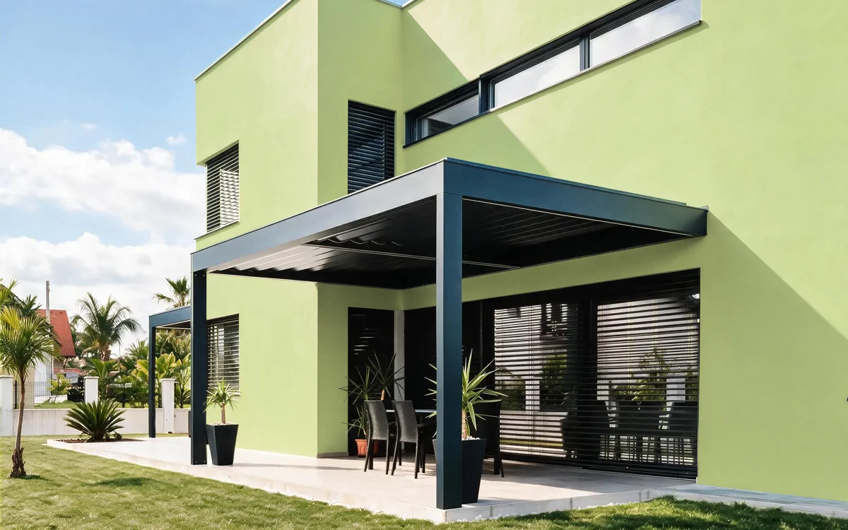 Nippon Paint's VERA GREEN color on different wall surfaces.