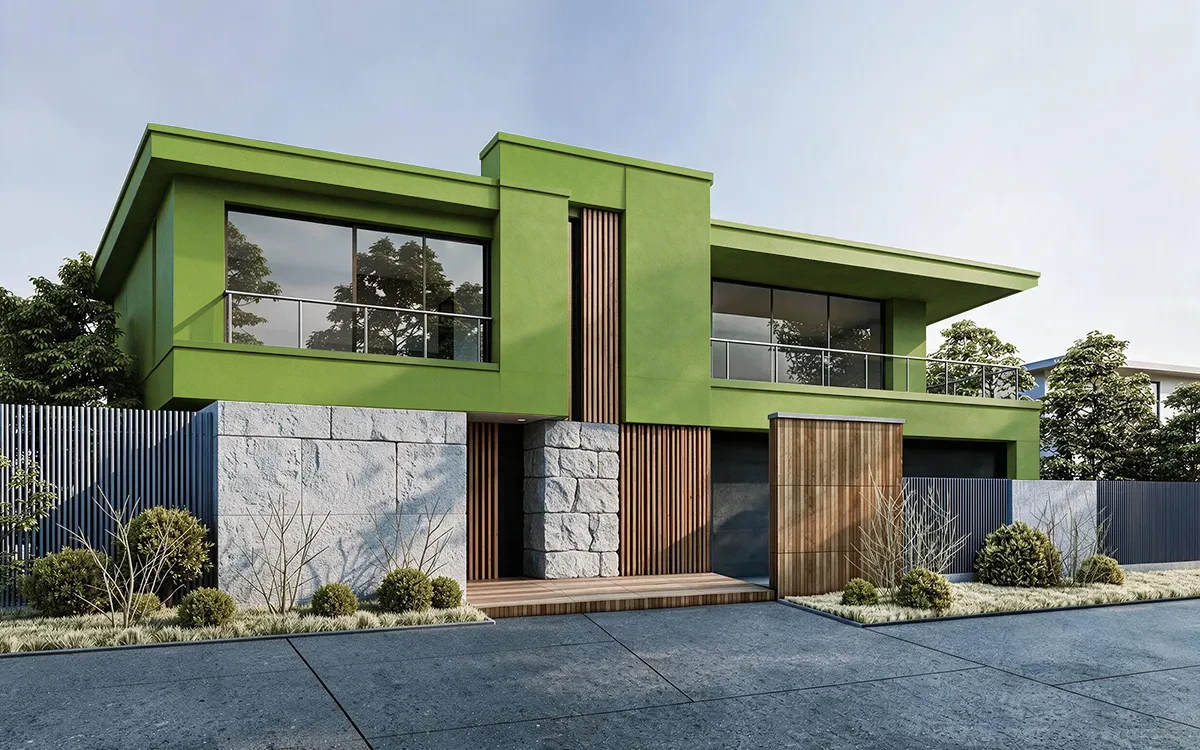 Nippon Paint's VERY LIME color on different wall surfaces.