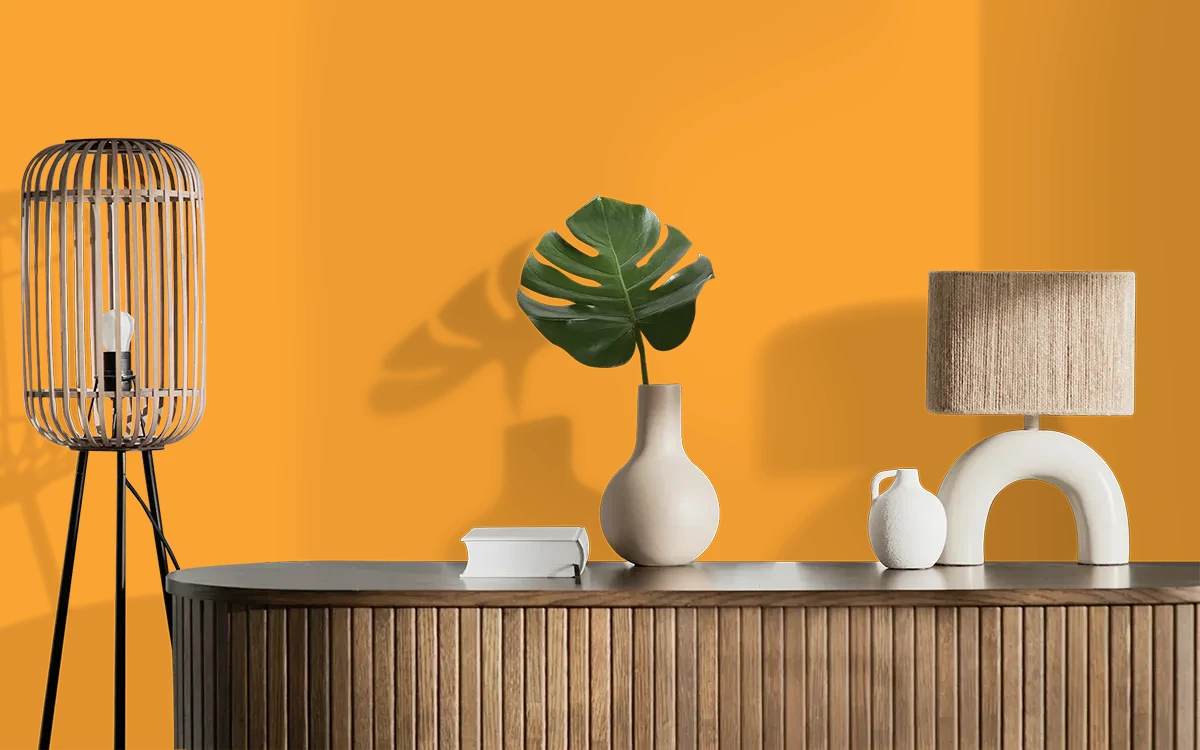 Nippon Paint's VIVACIOUS color on different wall surfaces.