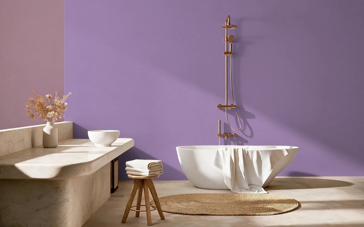 Nippon Paint's VIVAVILLE color on different wall surfaces.