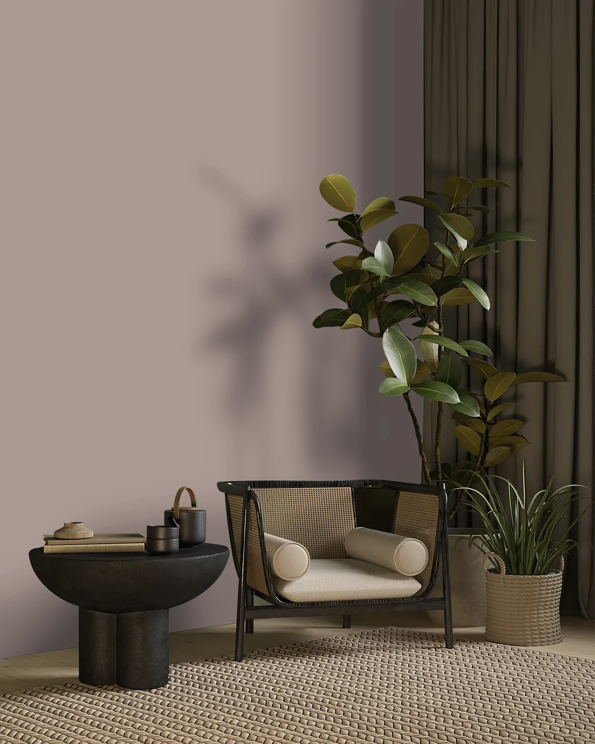Nippon Paint's WARM KNIT color on a beautifully decorated wall.
