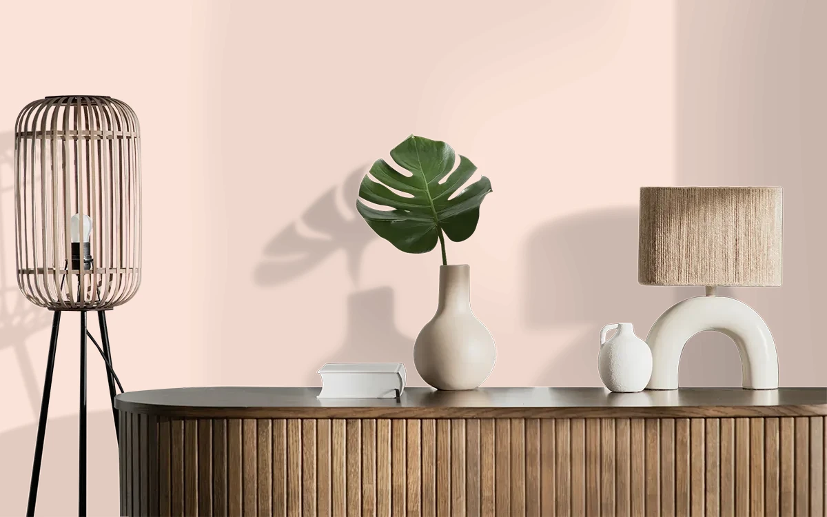 Nippon Paint's WAVING DANDELIONS color on different wall surfaces.