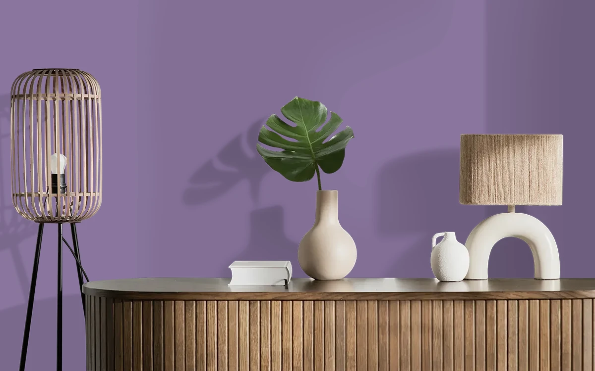 Nippon Paint's WEDDING BELLS color on different wall surfaces.