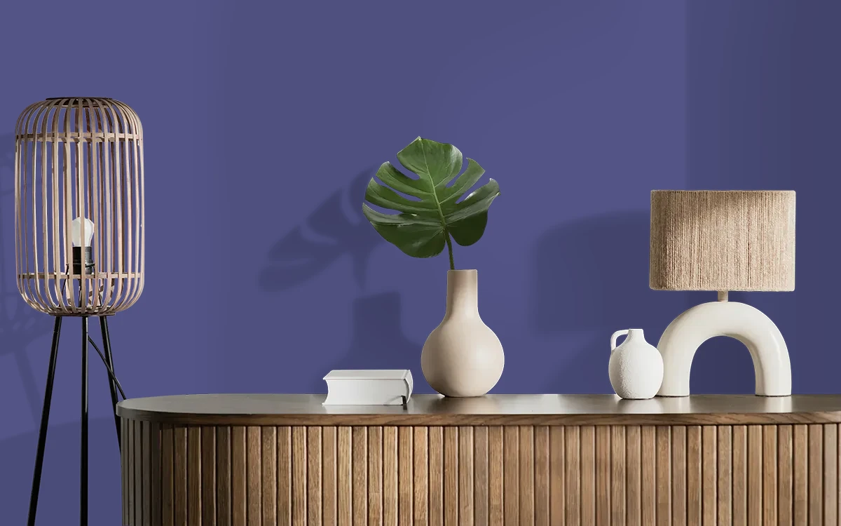 Nippon Paint's WILD FURY color on different wall surfaces.