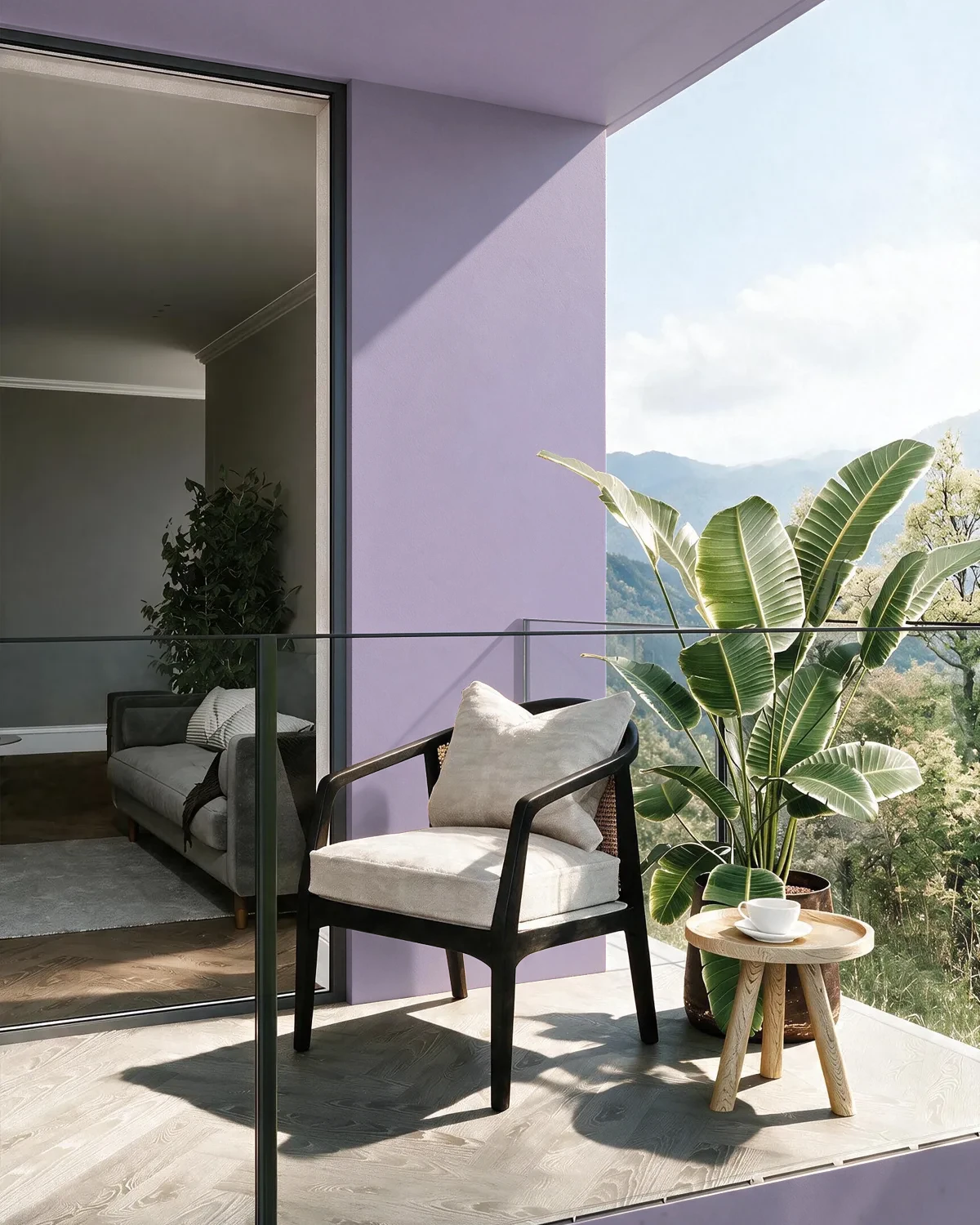 Nippon Paint's WILD INDIGO color on a beautifully decorated wall.
