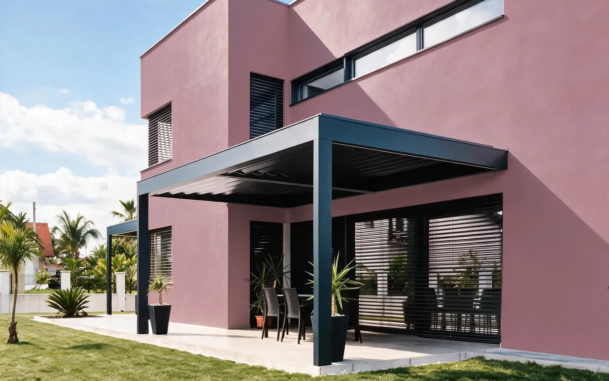 Nippon Paint's WINE RADIANCE color on different wall surfaces.
