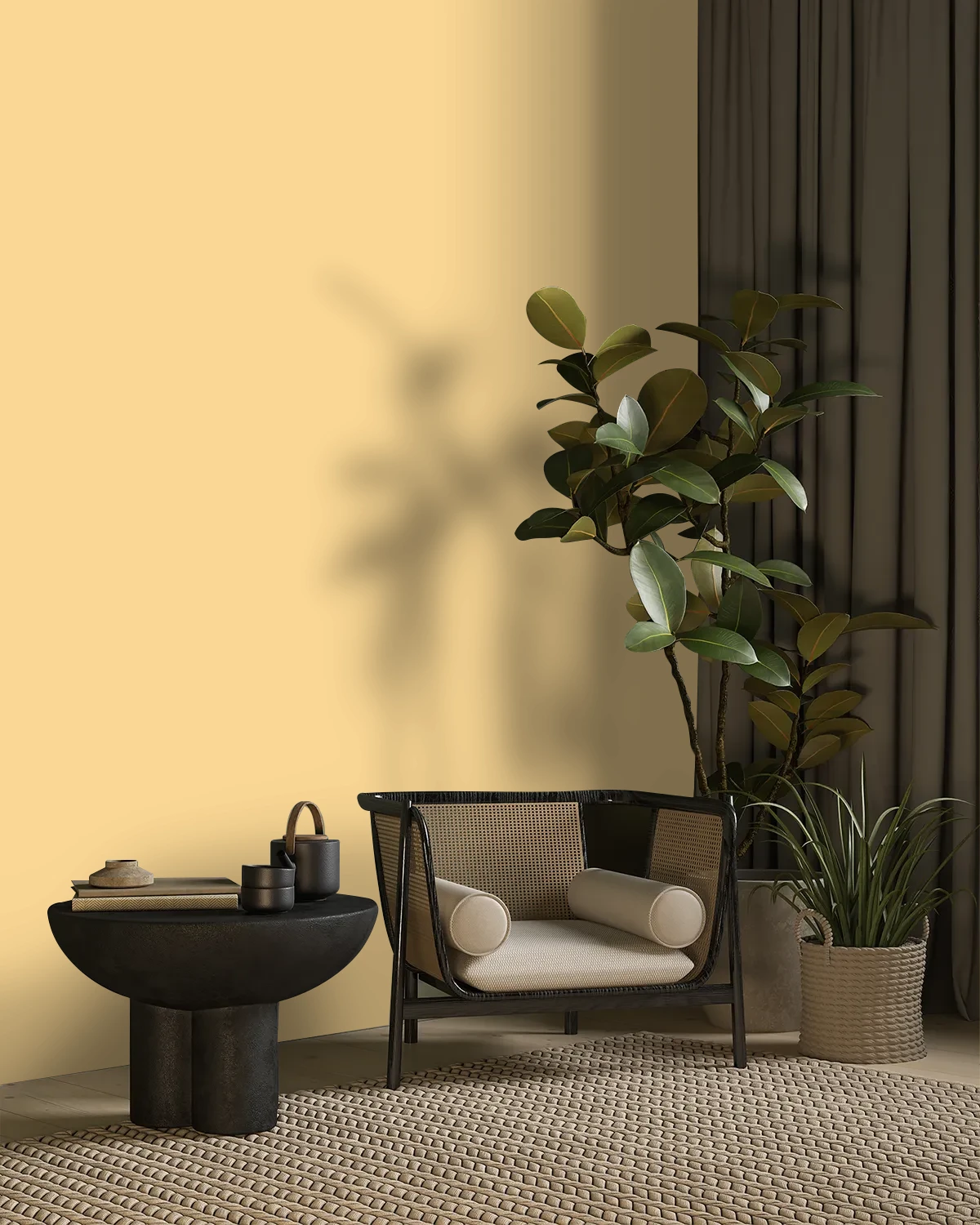 Nippon Paint's WISHING WELL color on a beautifully decorated wall.