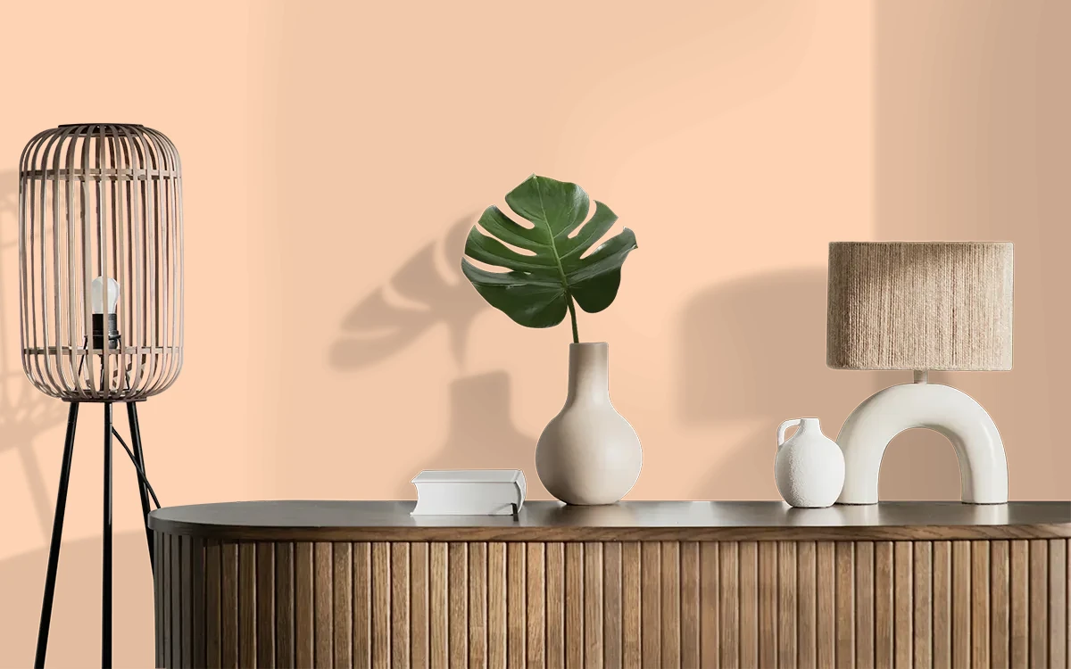 Nippon Paint's WISHLIST color on different wall surfaces.