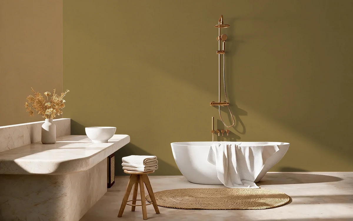 Nippon Paint's WOOD GRAINS color on different wall surfaces.