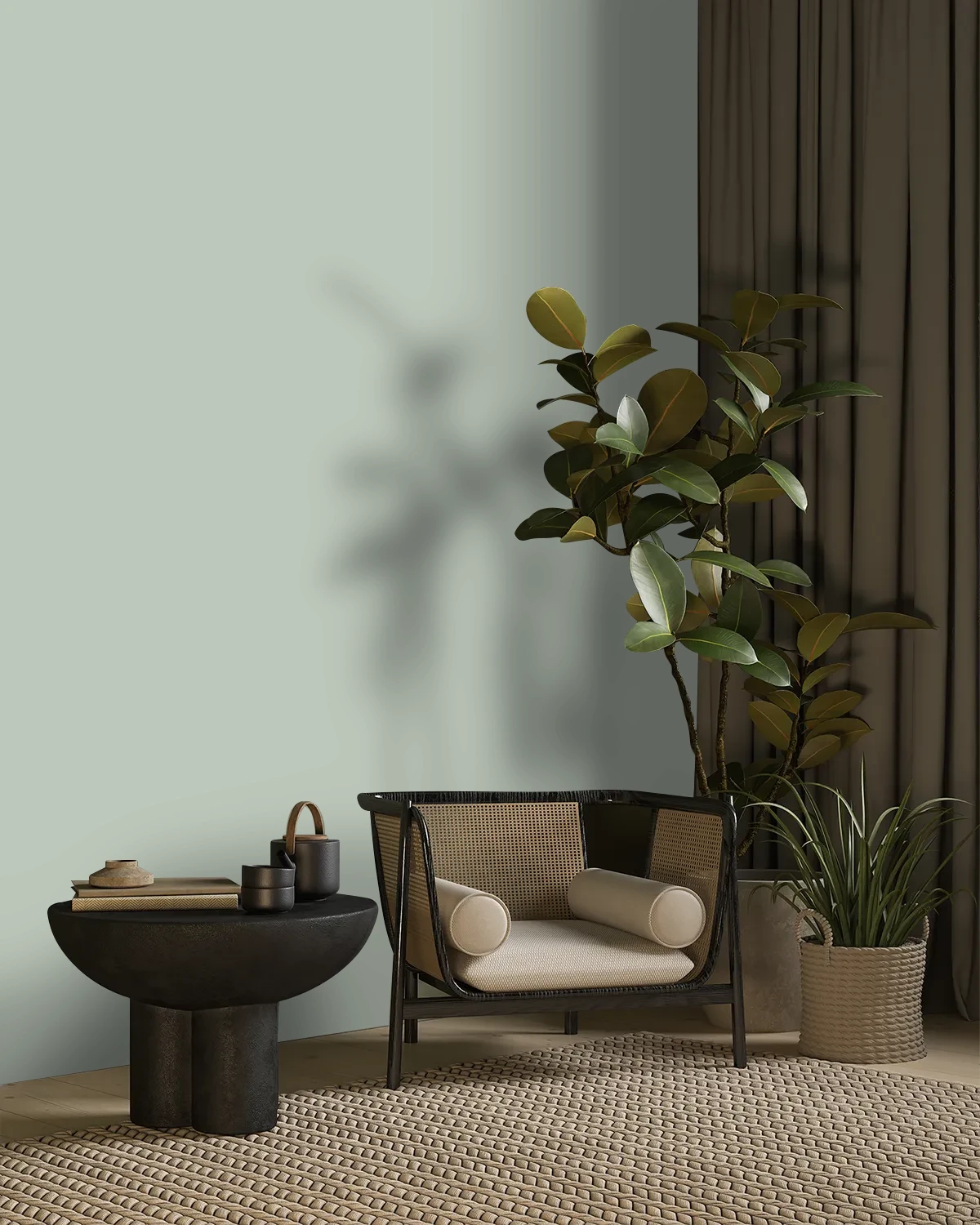 Nippon Paint's YOUNG FONDS color on a beautifully decorated wall.