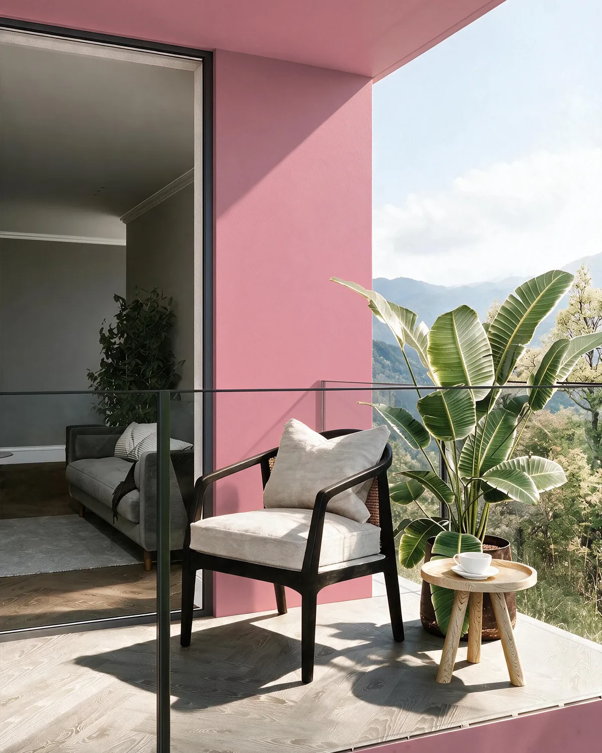 Nippon Paint's ZINNIA RUFFLES color on a beautifully decorated wall.