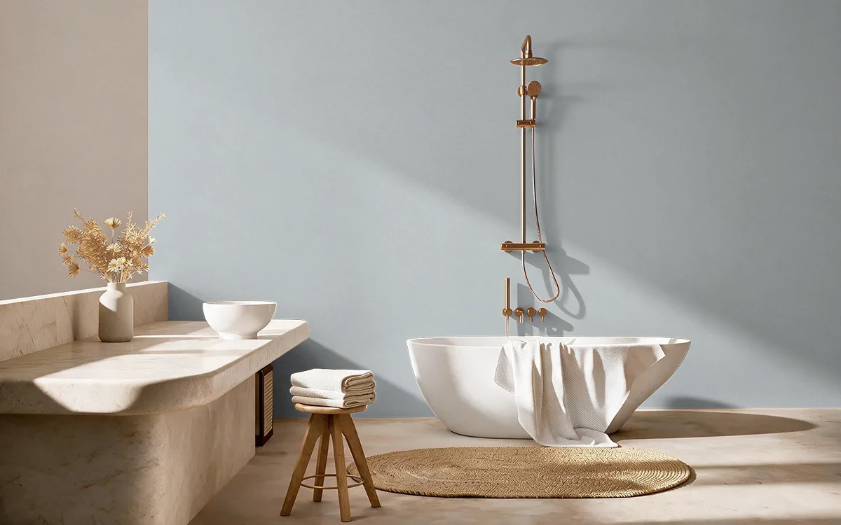 Nippon Paint's ZOOM color on different wall surfaces.
